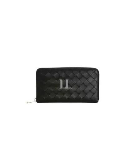 Intrecciato Zipper Around Closure Leather Long Wallet Black - BOTTEGA VENETA - BALAAN 2