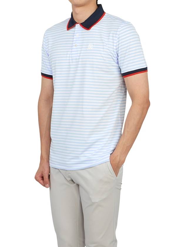 MS23K002 MS23K002 logo embroidered striped polo shirt - G/FORE - BALAAN 6