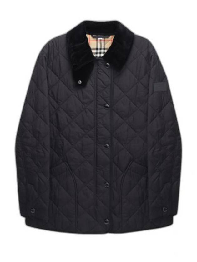 Diamond Quilted Thermoregulated Barn Jacket Black - BURBERRY - BALAAN 4