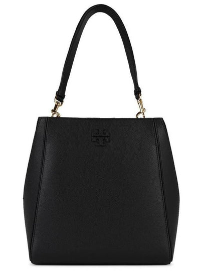 Logo Leather Bucket Bag Black - TORY BURCH - BALAAN 2