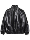 Miel Glossy Leather Jacket Black - GRAYBLVD - BALAAN 4