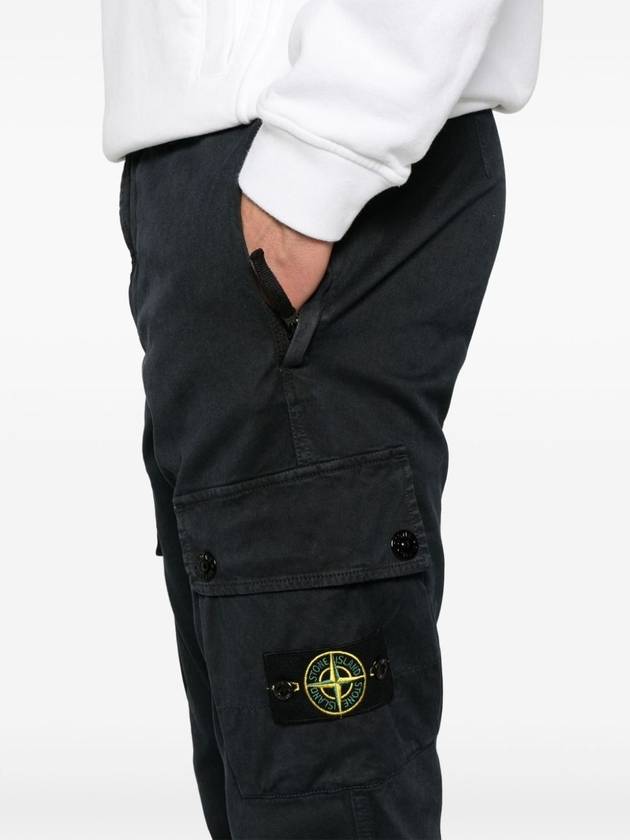 Compass Badge Cargo Straight Pants Blue - STONE ISLAND - BALAAN 6