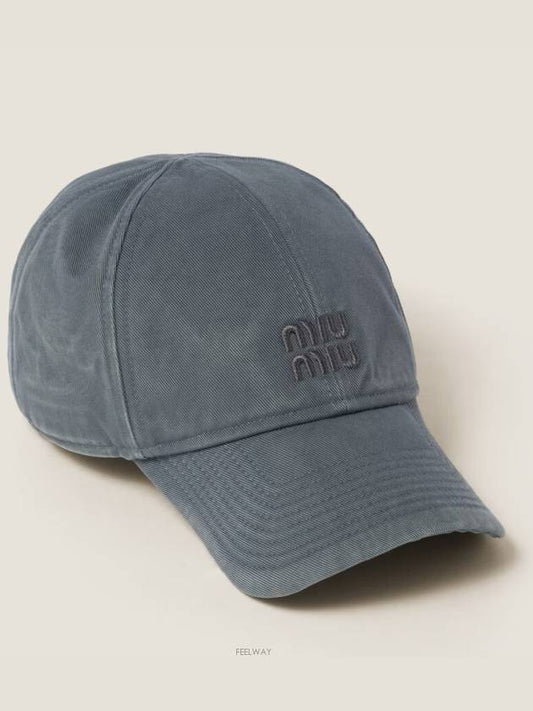 5HC370 2CR2 F0031 Drill Baseball Cap - MIU MIU - BALAAN 1