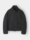 Semi overfit two way high neck full zip up knit black - INDUST - BALAAN 6