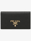 Saffiano Metal Logo Card Wallet Black - PRADA - BALAAN 2