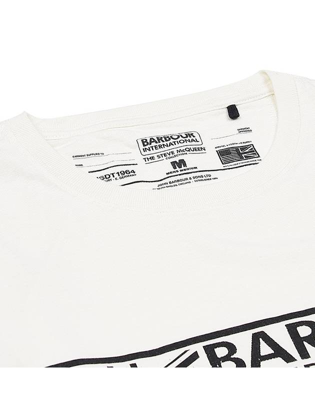 Logo Print Cotton Short Sleeve T-Shirt White - BARBOUR - BALAAN 5