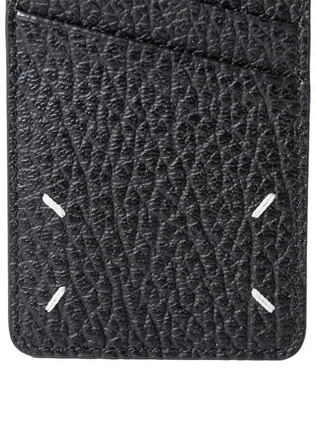 4 Stitch Leather Card Wallet Black - MAISON MARGIELA - BALAAN 6