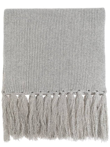 Officine Generale Scarf With Fringes, Men's, Grey - OFFICINE GENERALE - BALAAN 1