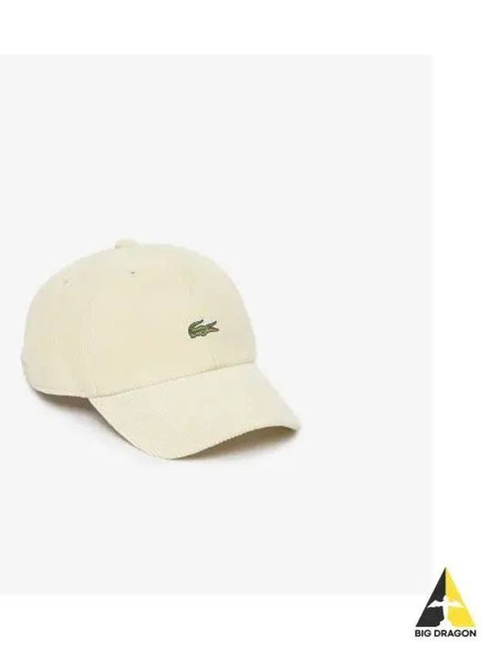 corduroy baseball cap cream - LACOSTE - BALAAN 1