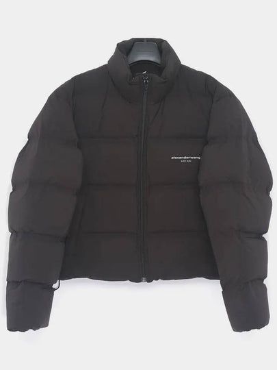 Wang Logo Crop Puffer Padding Black - ALEXANDER WANG - BALAAN 2