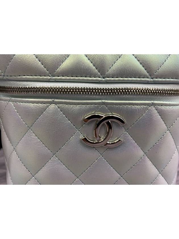 Vanity Cosmetic Top Handle Silver Tote Bag AS2362 - CHANEL - BALAAN 5