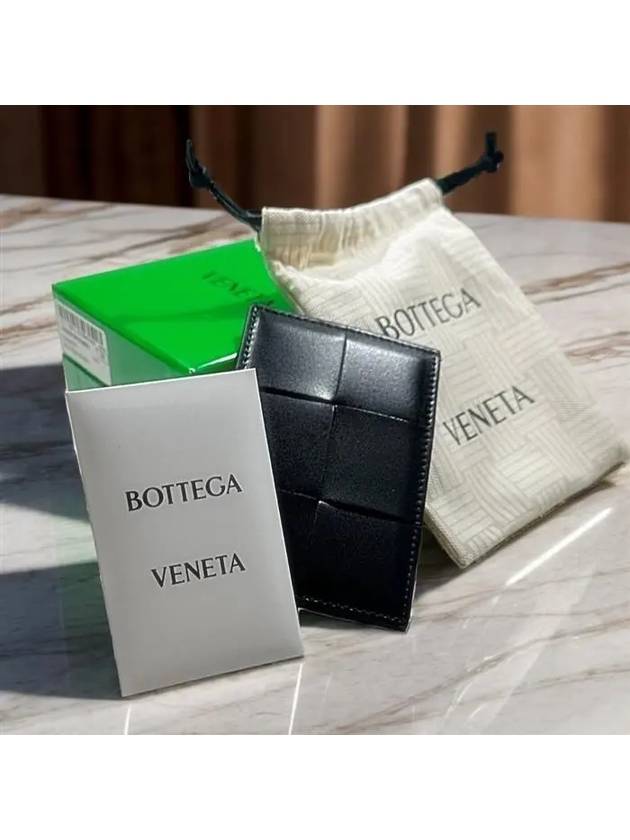 Intrecciato Cassette Card Wallet Black - BOTTEGA VENETA - BALAAN 3