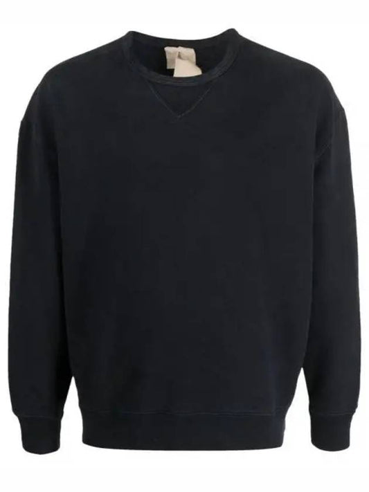 Garment Dyed Cotton Jersey Sweatshirt Navy - TEN C - BALAAN 2