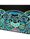 tiger embroidered logo strap large clutch bag black - KENZO - BALAAN.