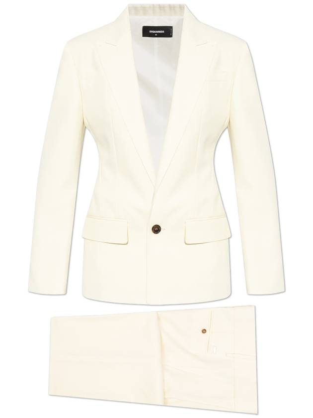 Dsquared2 Wool Finish Suit, Women's, Cream - DSQUARED2 - BALAAN 1