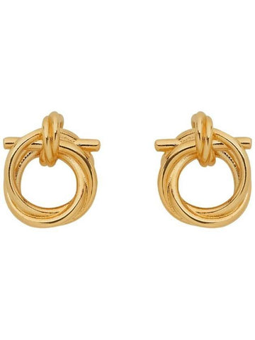 Twisted Gancini Earrings Gold - SALVATORE FERRAGAMO - BALAAN 1