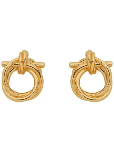 Twisted Gancini Earrings Gold - SALVATORE FERRAGAMO - BALAAN 1