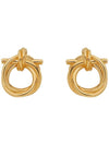 Twisted Gancini Earrings Gold - SALVATORE FERRAGAMO - BALAAN 1