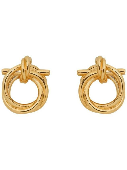 Twisted Gancini Earrings Gold - SALVATORE FERRAGAMO - BALAAN 1