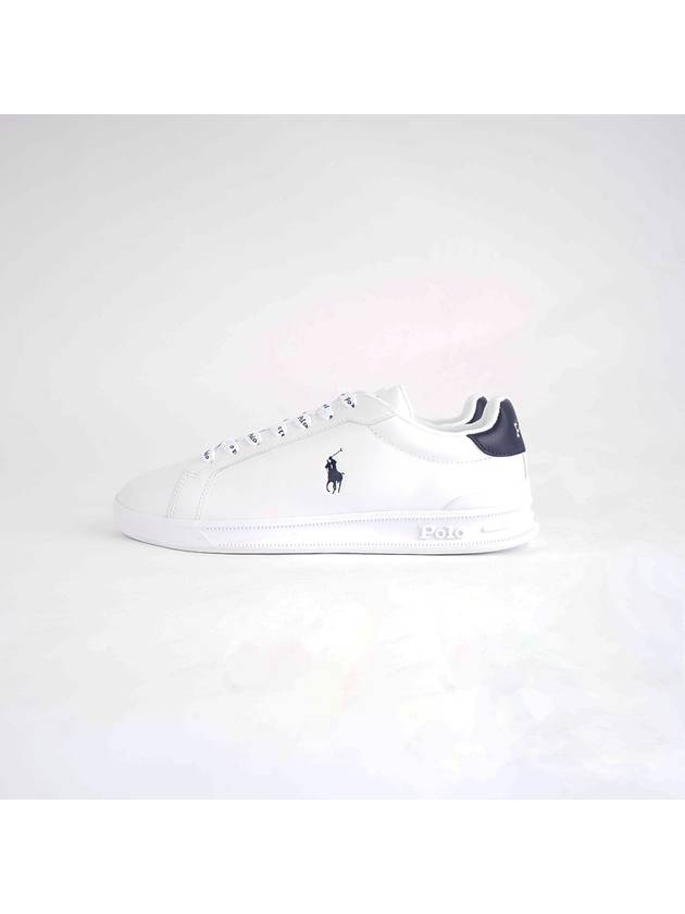 Logo Leather Low Top Sneakers Navy Tab White - POLO RALPH LAUREN - BALAAN 5