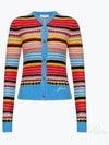 Soft Wool Stripe Cardigan - GANNI - BALAAN 2