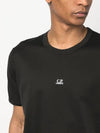 Logo Print Short Sleeve T-Shirt Black - CP COMPANY - BALAAN 3