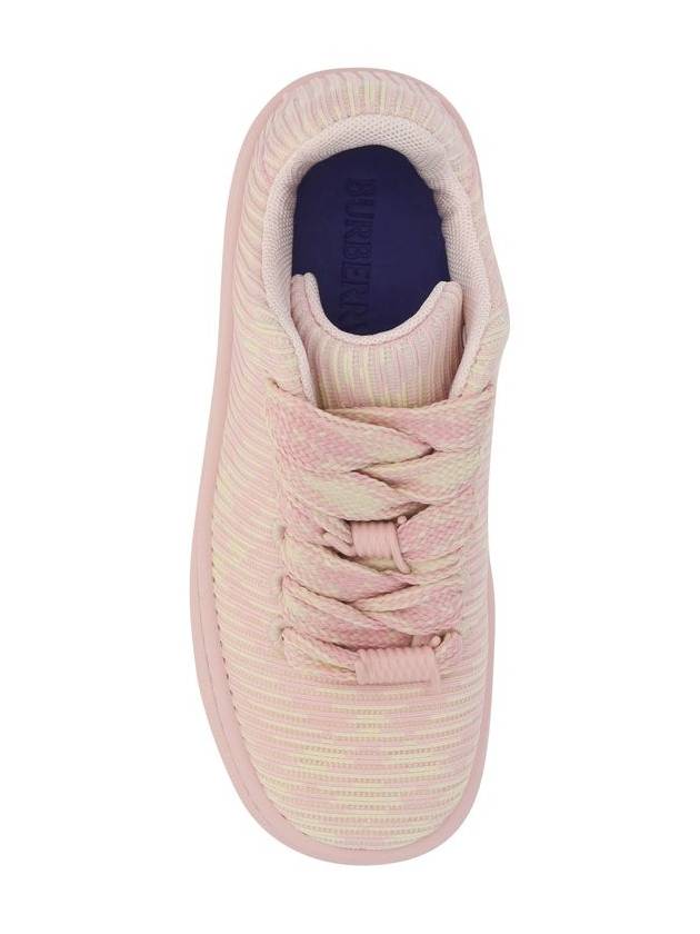 Check Knit Box Low-Top Sneakers Pink - BURBERRY - BALAAN 5