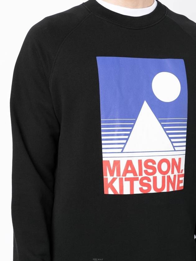 Blue Anthony Burri Clean Sweatshirt Black - MAISON KITSUNE - BALAAN.