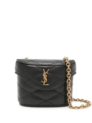 YSL Micro Box Chain Leather Mini Bag Black - SAINT LAURENT - BALAAN 1