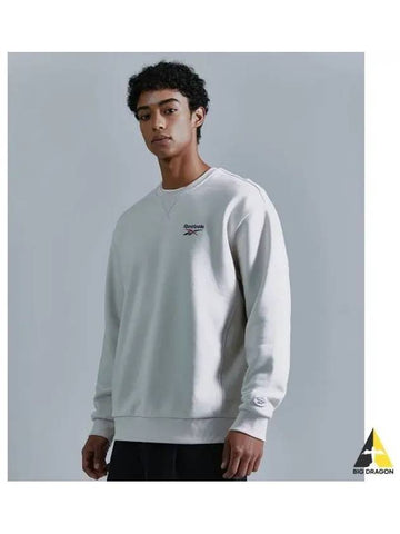 Lettering brushed sweatshirt beige - REEBOK - BALAAN 1