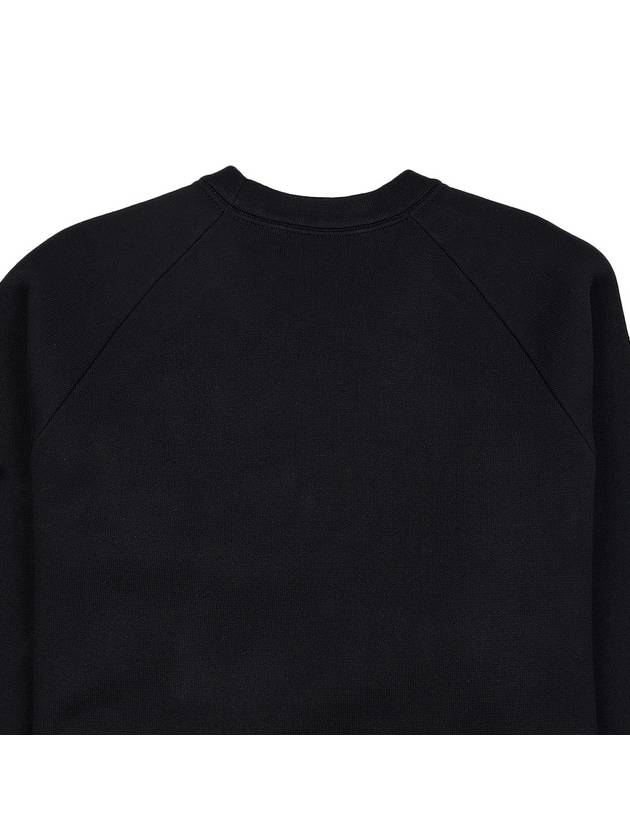 Men's Wappen Patch Crew Neck Knit Top Black - STONE ISLAND - BALAAN 8