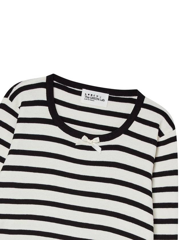 Striped shirring knit White - THE GREEN LAB - BALAAN 9