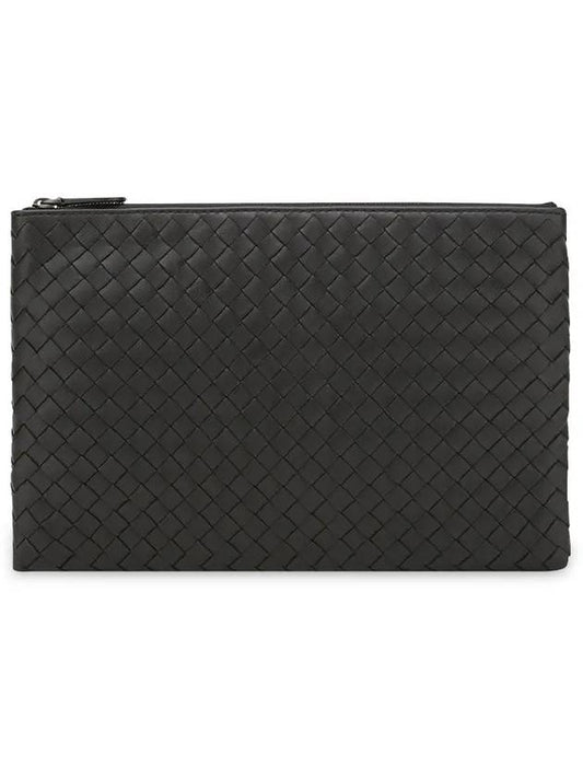 Intrecciato Clutch Bag Black - BOTTEGA VENETA - BALAAN 2