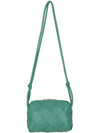 Cassette Intrecciato Small Cross Bag Green - BOTTEGA VENETA - BALAAN 4