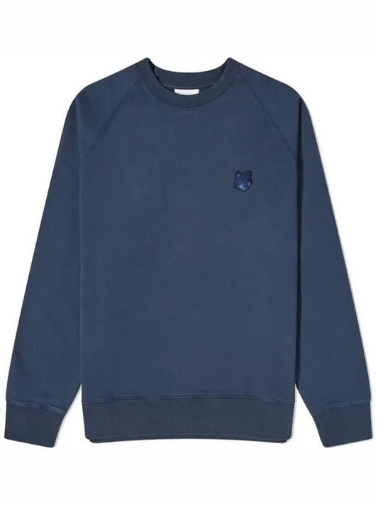 Bold Fox Head Patch Oversized Sweatshirt Navy - MAISON KITSUNE - BALAAN 2