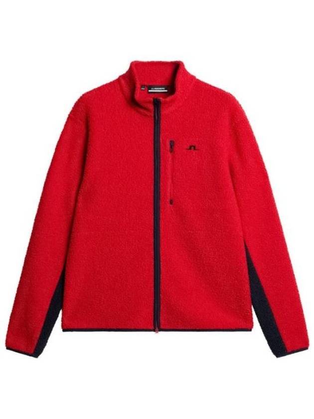 Peter Pile Zip-Up Jacket Barbados Cherry - J.LINDEBERG - BALAAN 1