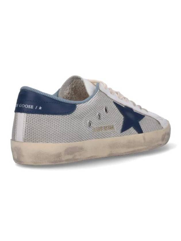 Blue Superstar Low Top Sneakers Light Silver - GOLDEN GOOSE - BALAAN 5