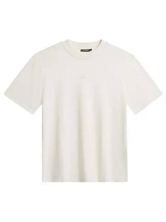 Adan Logo Mock Neck Short Sleeve T-Shirt Cloud White - J.LINDEBERG - BALAAN 2