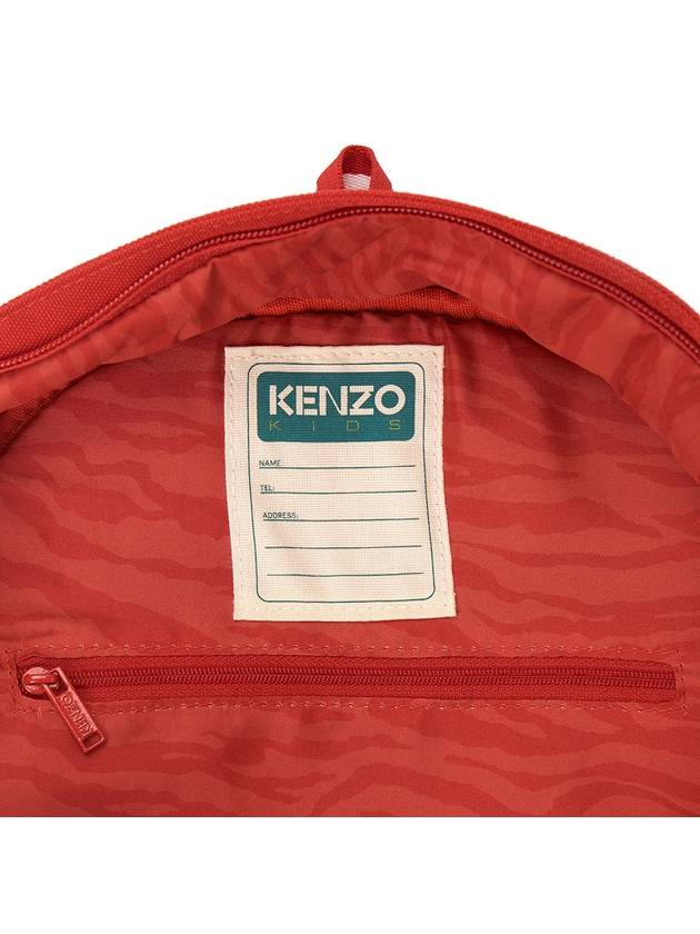 Kids Embroidered Logo Backpack Red - KENZO - BALAAN 7