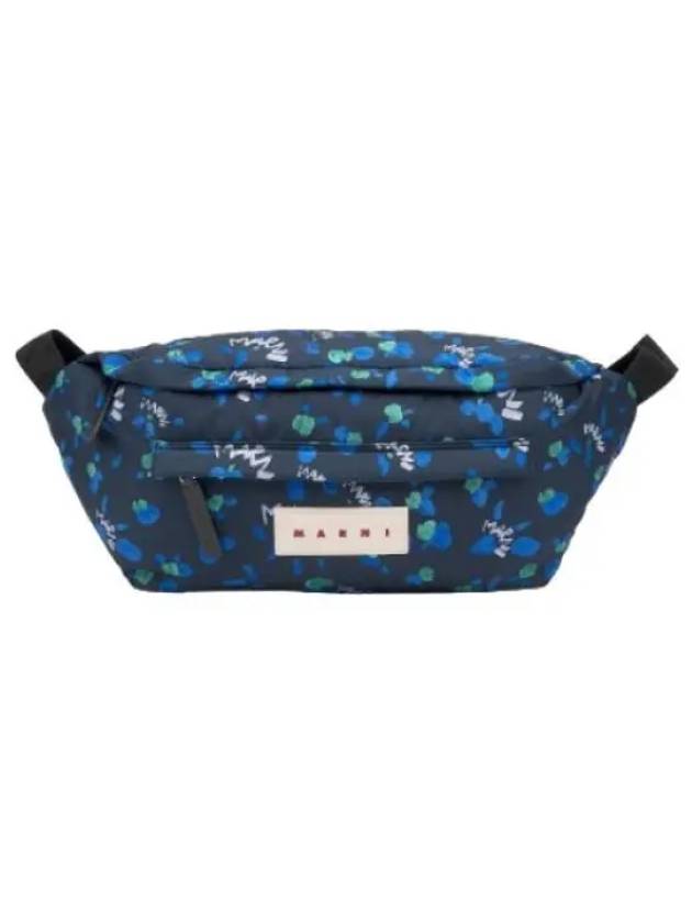 Printed Large Belt Bag Navy - MARNI - BALAAN 2