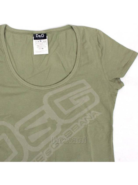 women round short sleeve tshirt khaki - DOLCE&GABBANA - BALAAN 2