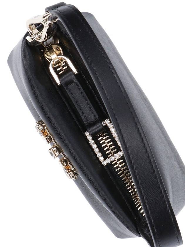 Nightlily Broche Leather Shoulder Bag Black - ROGER VIVIER - BALAAN 5