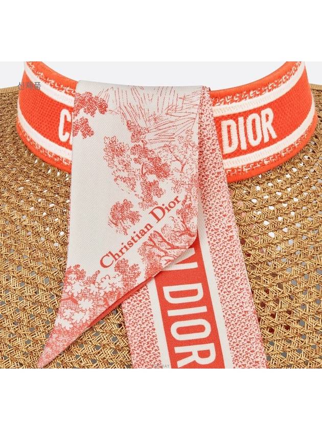 Riviera D Ocean Micha Scarf Visor Orange - DIOR - BALAAN 6