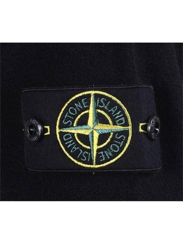 Compass Badge Crewneck Virgin Wool Knit Top Black - STONE ISLAND - BALAAN 4