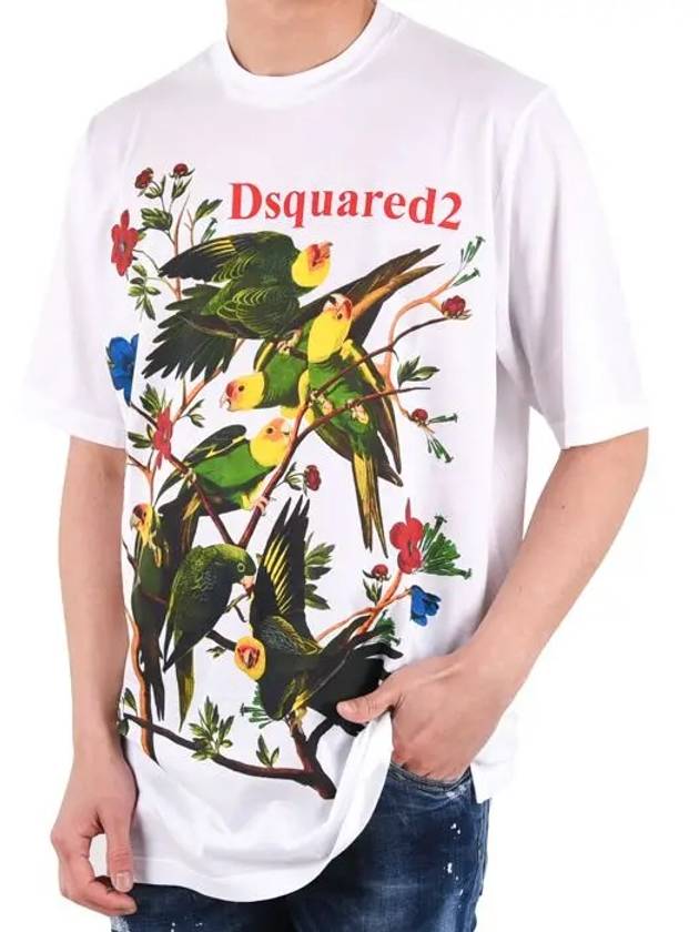 Bird Printing Short Sleeve T-Shirt S71GD0753 - DSQUARED2 - BALAAN 2