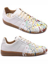 Men's Replica German Army Paint Low Top Sneakers White - MAISON MARGIELA - BALAAN 3