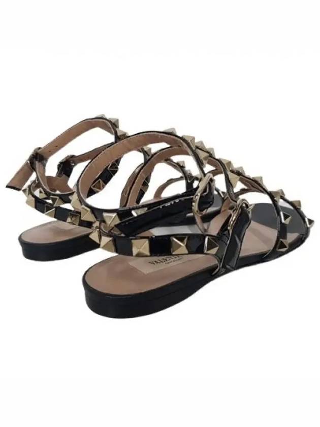 Women's Rockstud Strap Sandals Black - VALENTINO - BALAAN 7