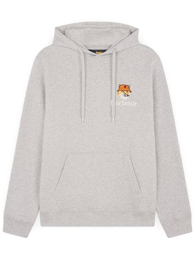 Fox Head Logo Hoodie Grey - BARBOUR - BALAAN 2