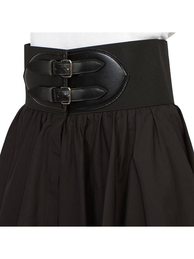 Stretch Belt A-Line Skirt Black - ALAIA - BALAAN 11