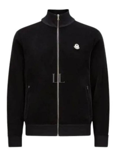 Genius Logo Patch Zip-Up Jacket Black - MONCLER - BALAAN 2